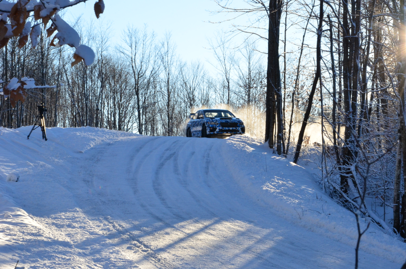Illustration for article titled Watch The 2015 Subaru WRX STI Rally Car Catch Air Sideways